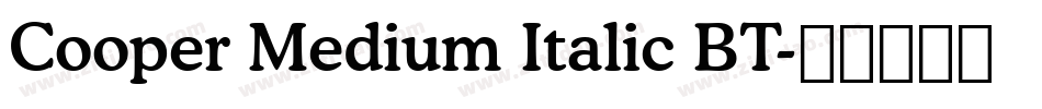 Cooper Medium Italic BT字体转换